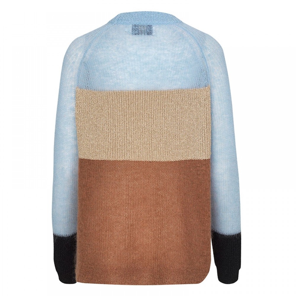 Munthe strikbluse - DVD Knit, Blue