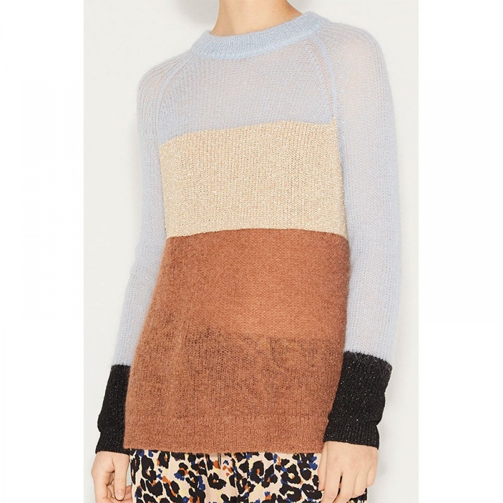 Munthe strikbluse - DVD Knit, Blue