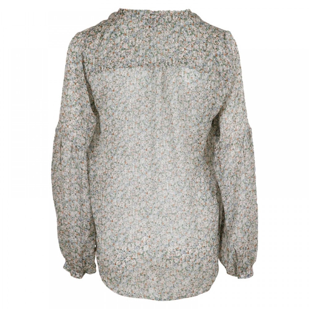 Neo Noir bluse - Dandy Blouse, Green Flower