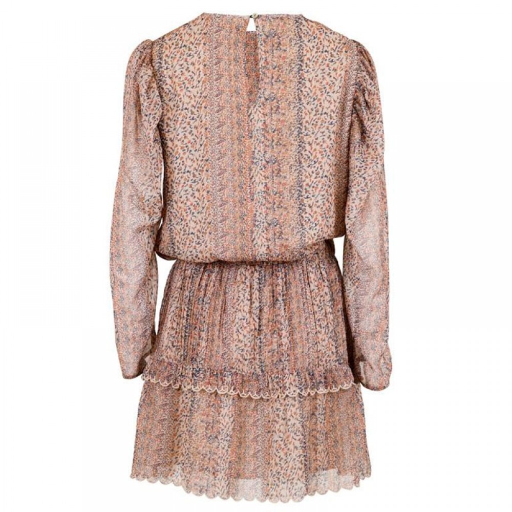 Neo Noir kjole - Cannes Printed Dress, Floral Wind Beige