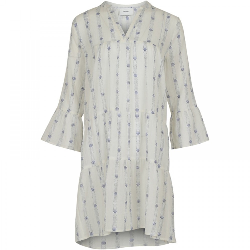 Neo Noir kjole - Gunvor Cotton Dress, Graphic Blue