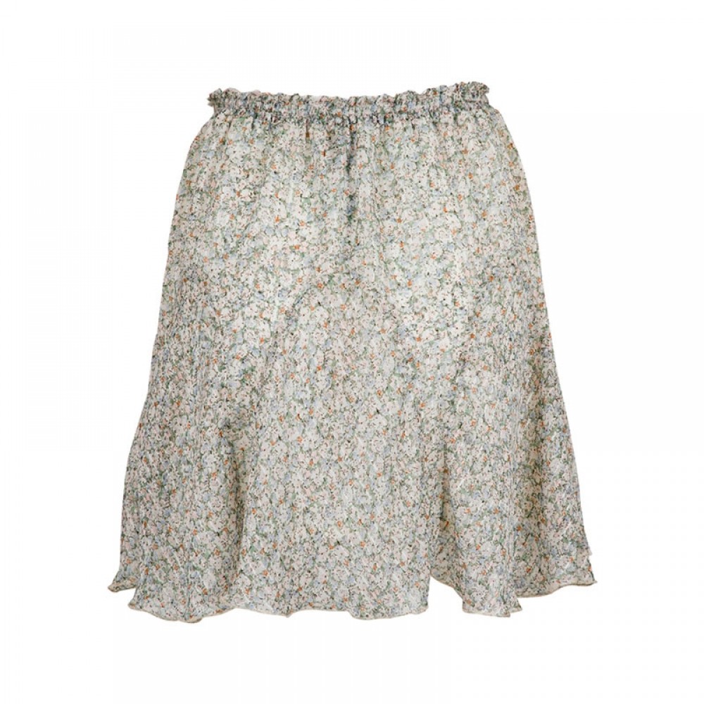 Neo Noir nederdel - Lilje Skirt, Green Flower 