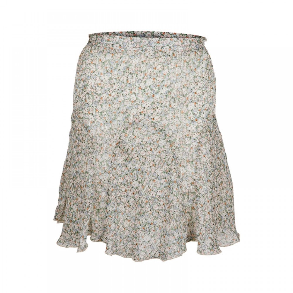 Neo Noir nederdel - Lilje Skirt, Green Flower 