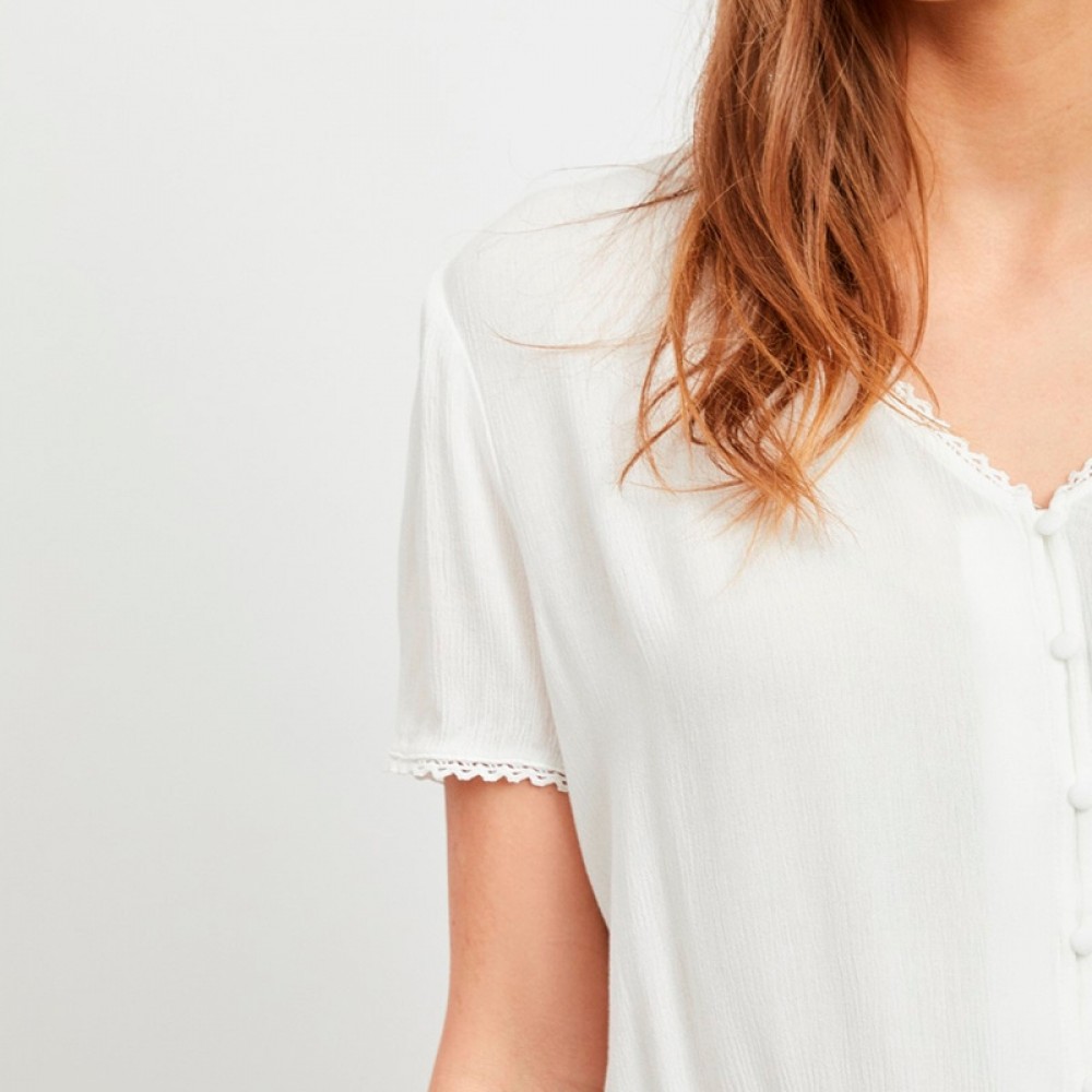 Object bluse - Janette SS Top, Gardenia