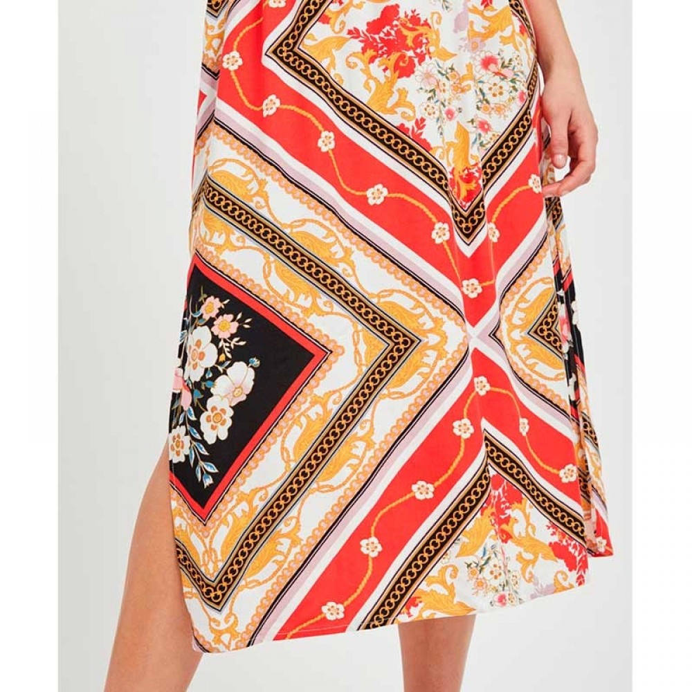 Object kjole - Dina 3/4 Midi Dress, Poppy Red