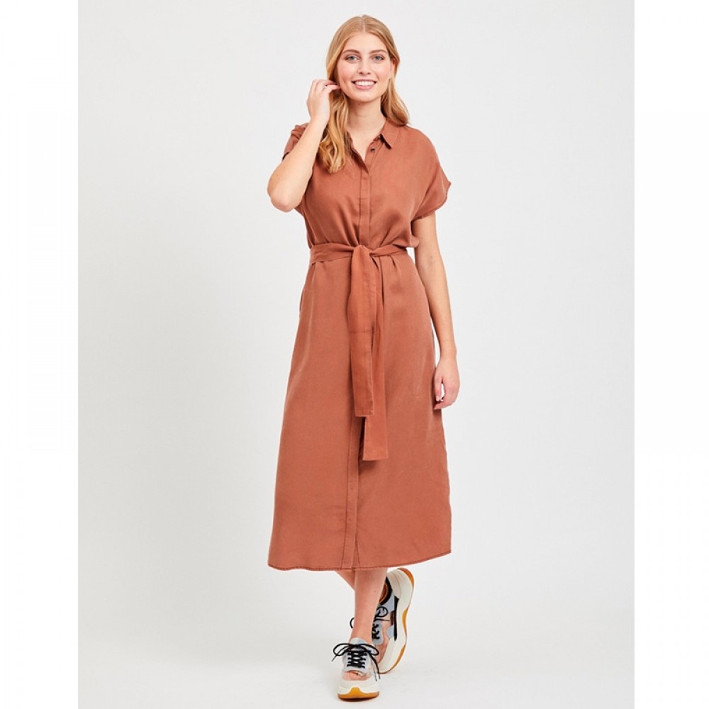 Object kjole - Lonnie SL Dress, Brown Patina