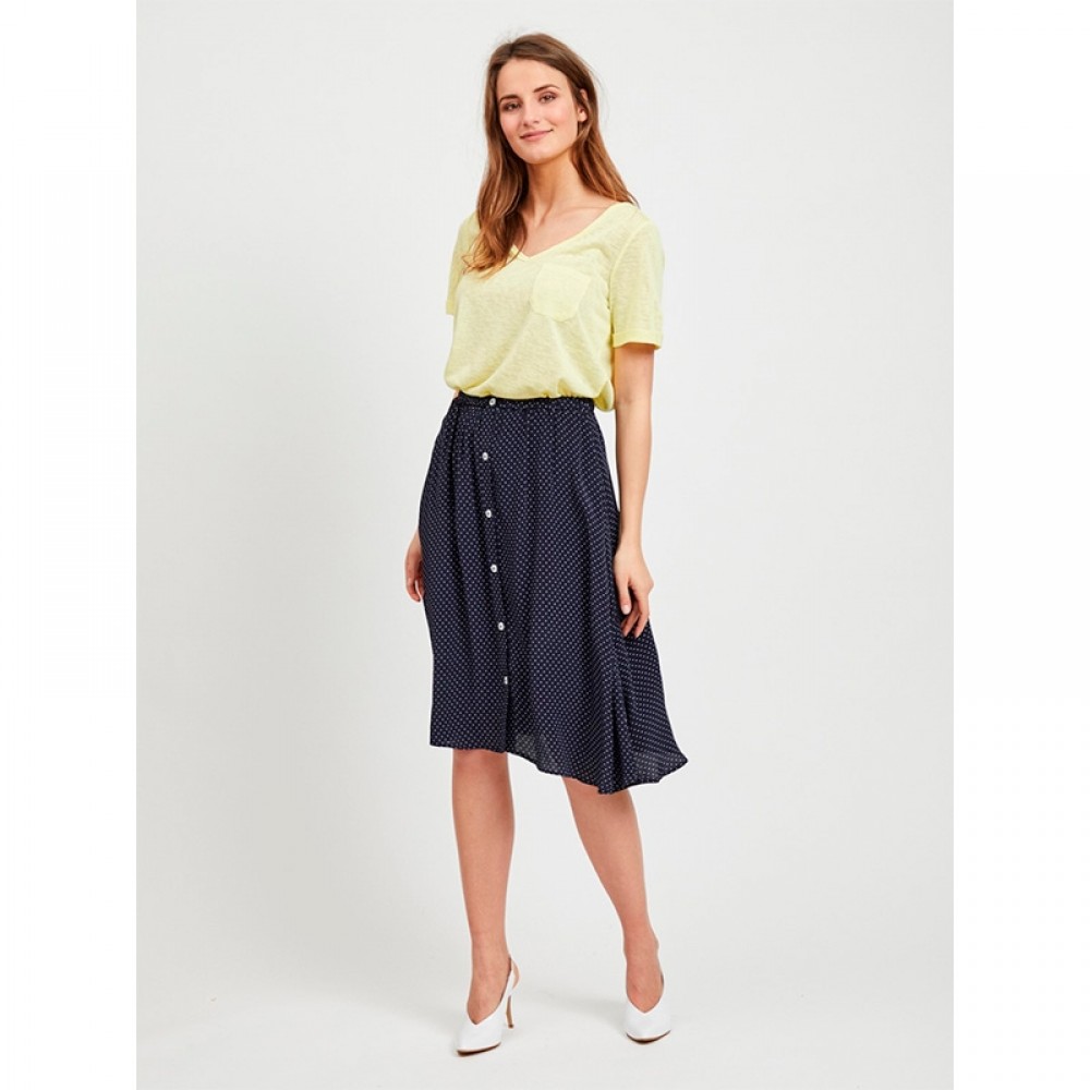 Object nederdel - Lemon Midi Skirt, Sky Captain