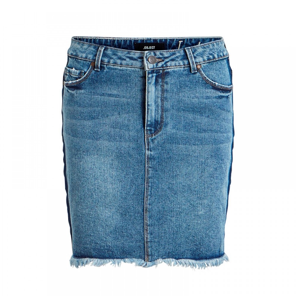 Object nederdel - Roberta Sarah Denim Skirt, Medium Blue Denim