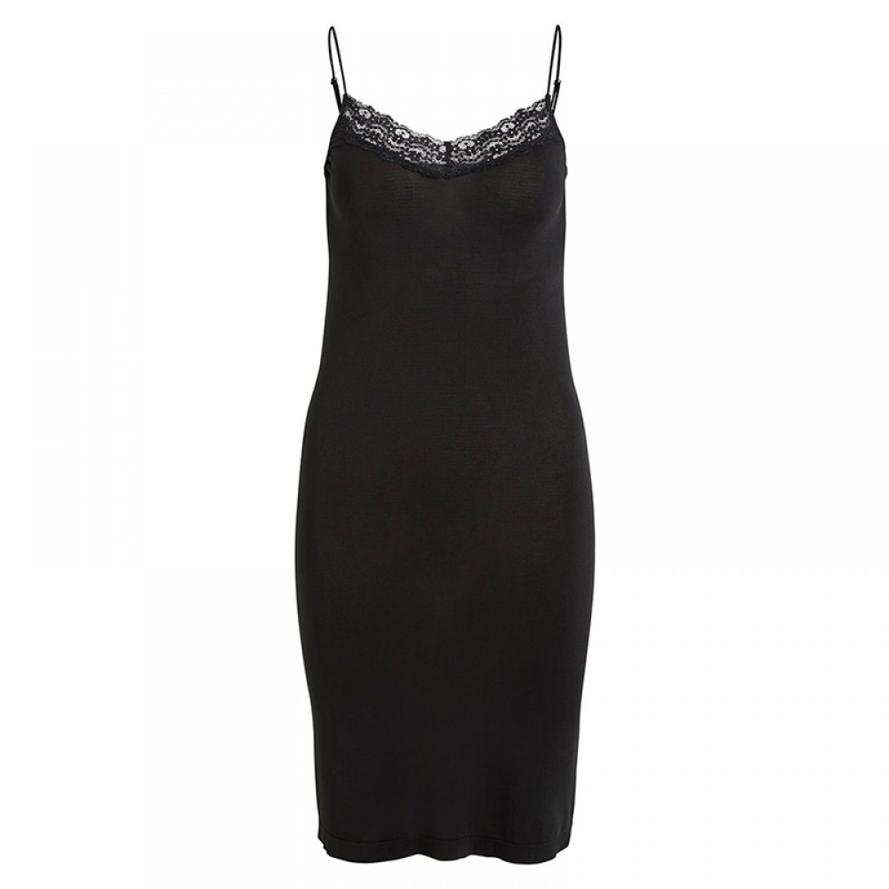 Object underkjole, Leena Lace singlet dress, Black