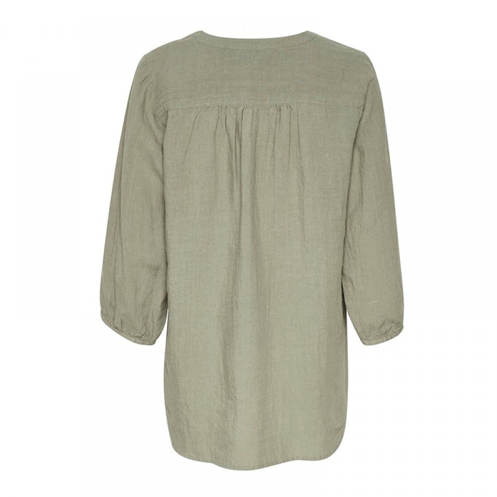 Part Two hørbluse - Lydia Blouse, Vetiver