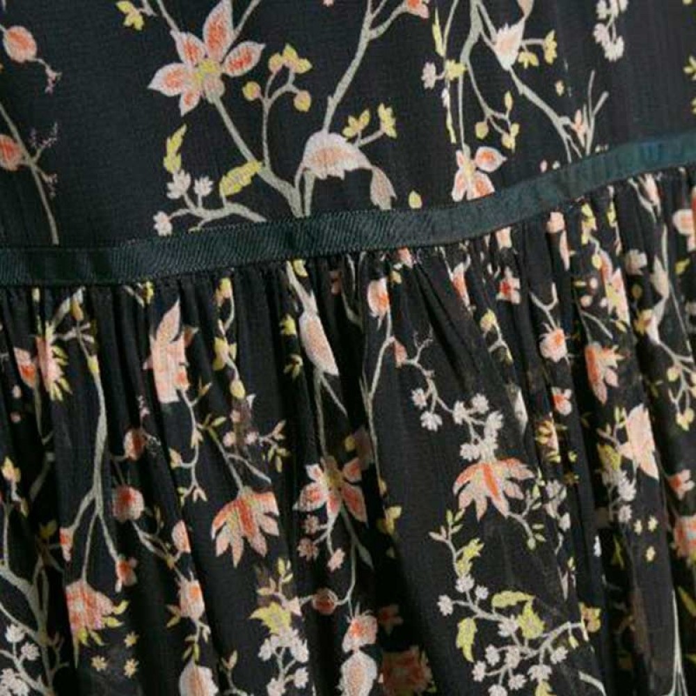 Part Two nederdel - Londea Long Skirt, Artwork Dark Blue