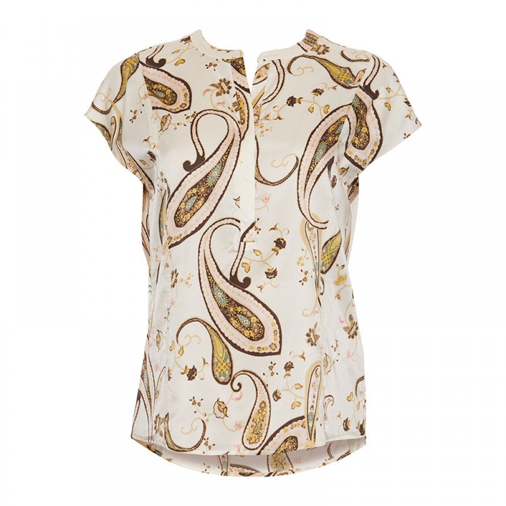 PBO silkebluse - Dust Top, Turtledove