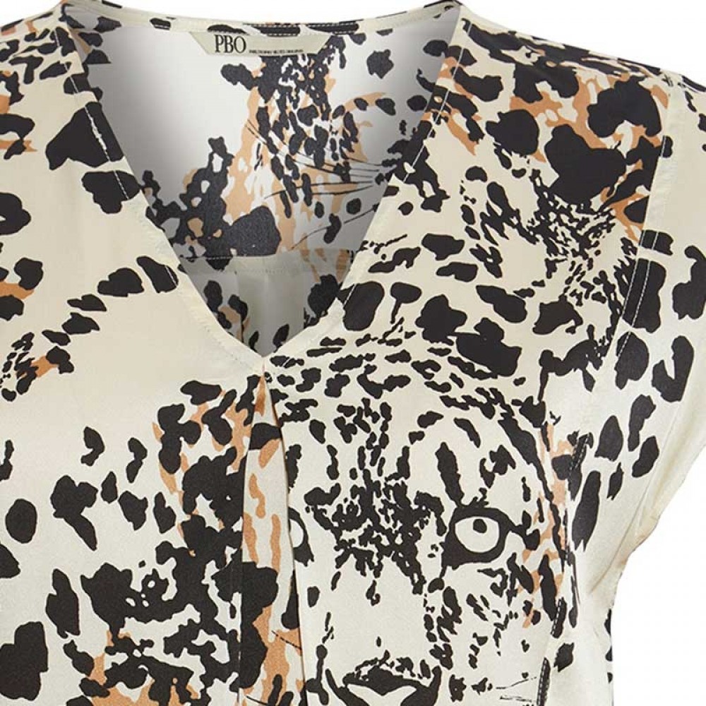PBO silkebluse - Mano Blouse, Animal