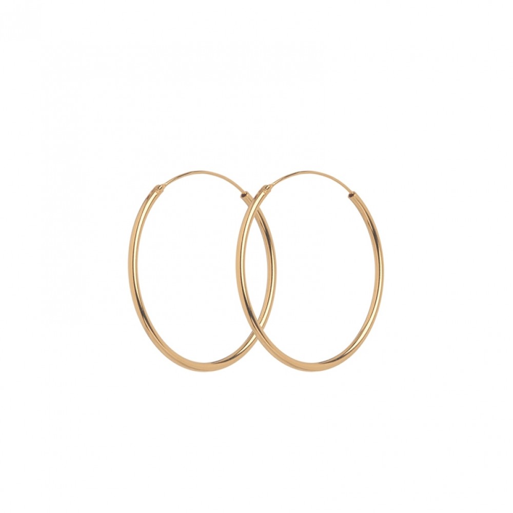 Pernille Corydon øreringe - Mini Plain Hoops, Guld 