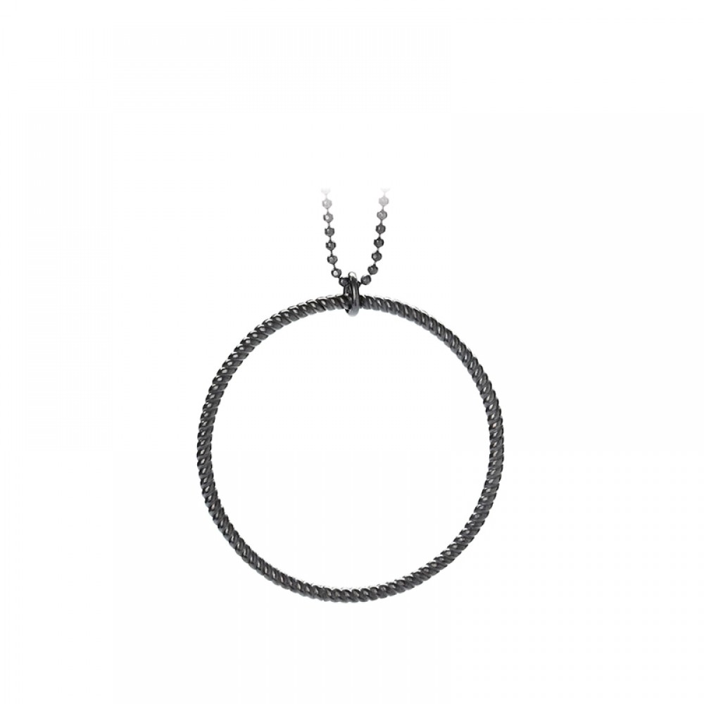 Pernille Corydon kæde - Big Twisted Necklace, Oxyderet