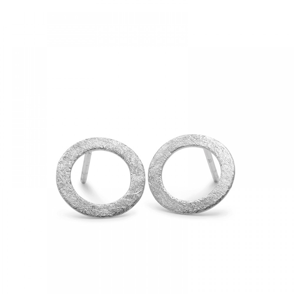 Pernille Corydon ørestik - Small Open Coin Earsticks, Sølv