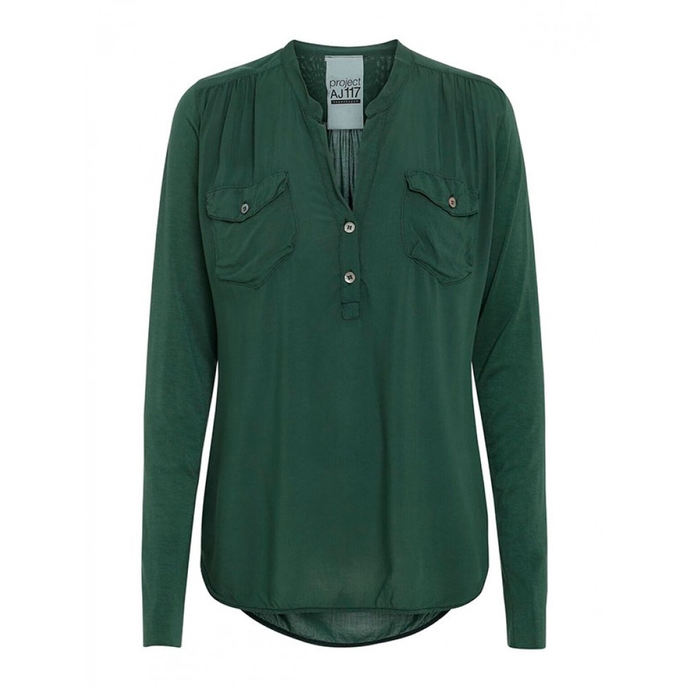 Project AJ117 bluse - Moe, Bottle green 