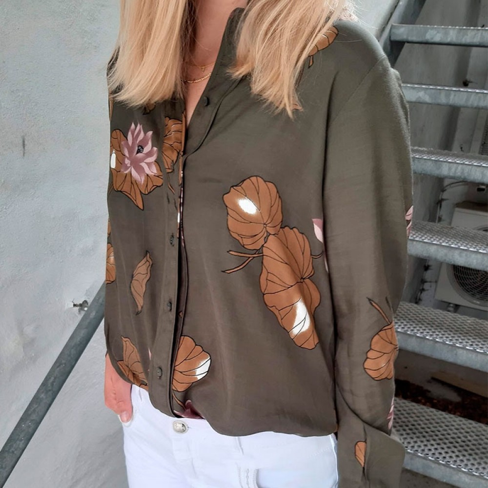 Rabens Saloner bluse - Isabelle Lotus Jacket, Stone