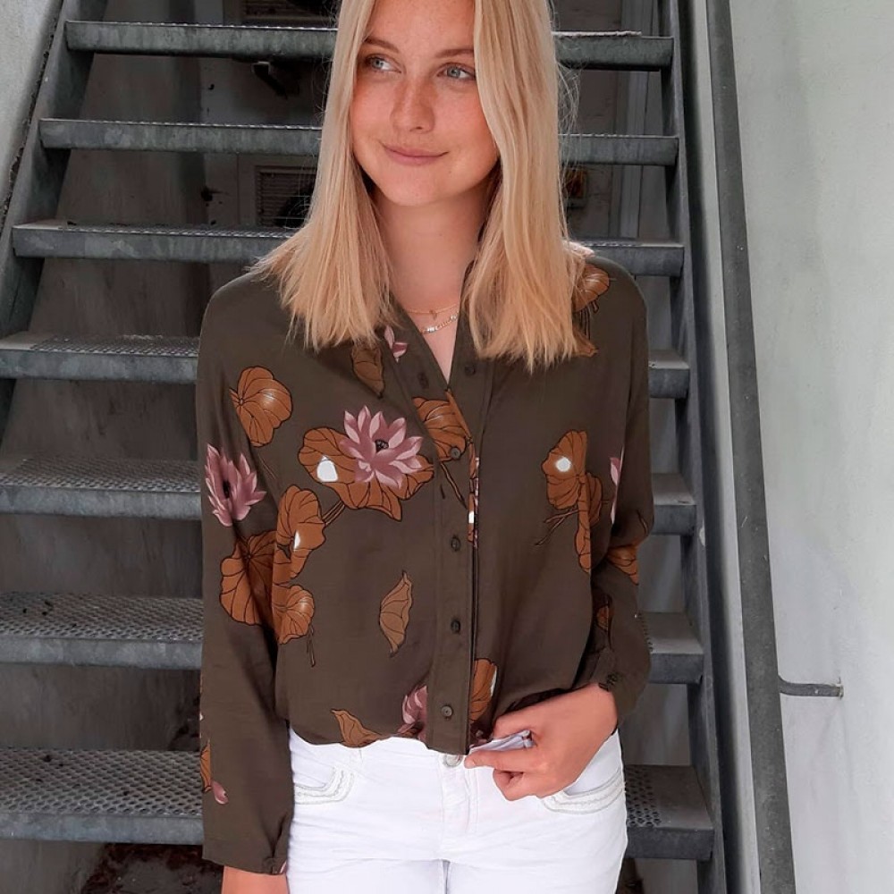 Rabens Saloner bluse - Isabelle Lotus Jacket, Stone