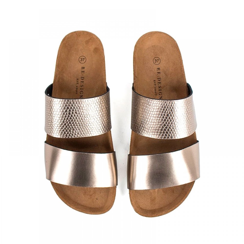 RE:DESIGNED sandal - Cassavio, Warm Silver
