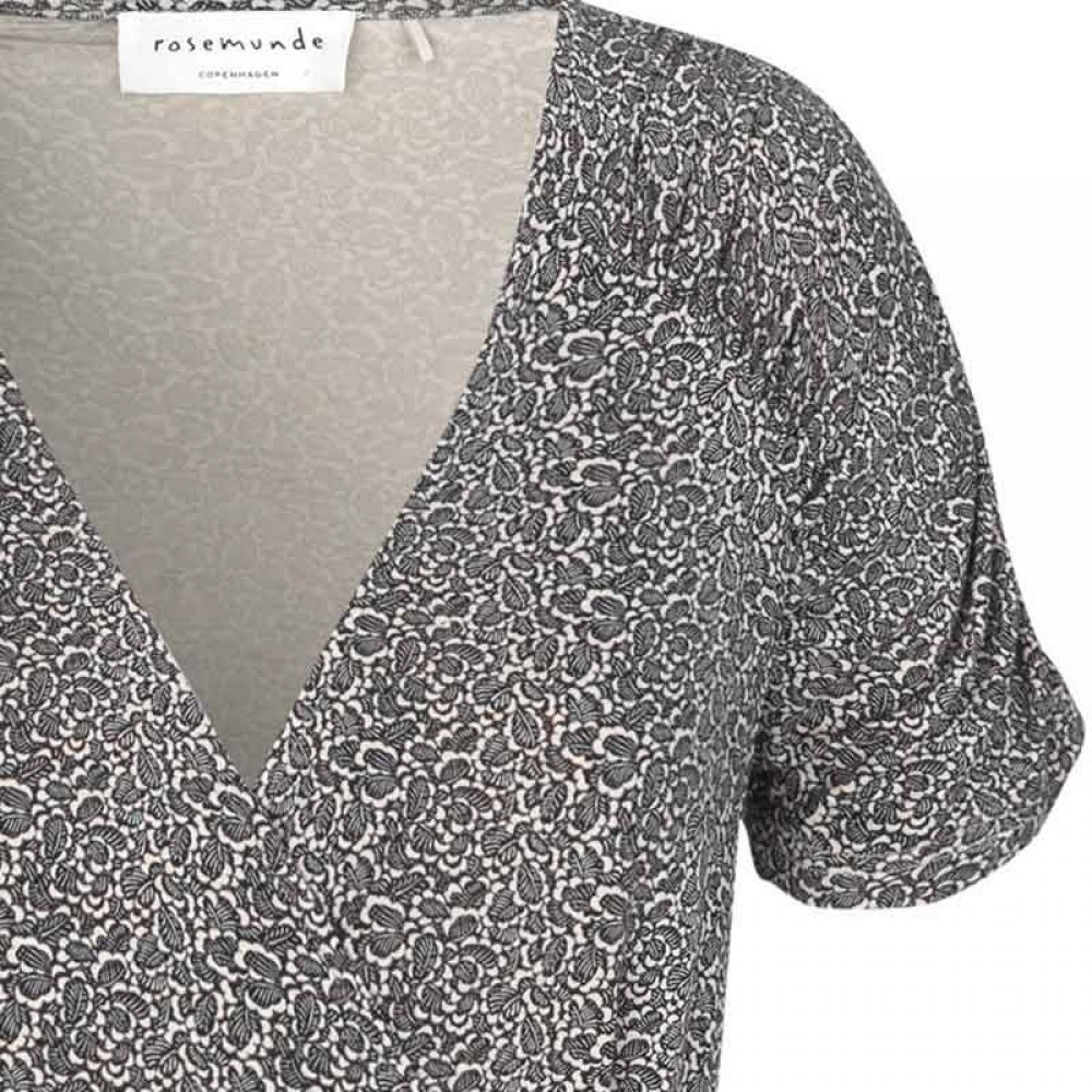 Rosemunde kjole - Dress SS, Cacao Flower Lace Print