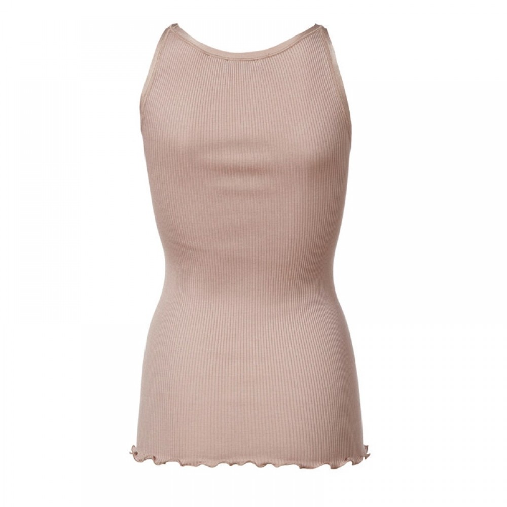 Rosemunde - Silk top regular w/elastic band, Vintage Powder