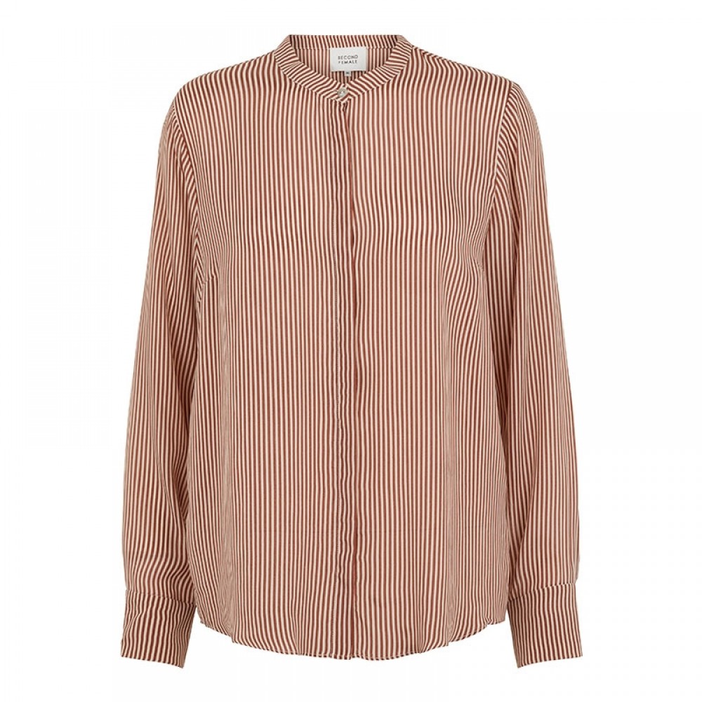 Second Female bluse - Sharon LS Shirt, Brown Patina 