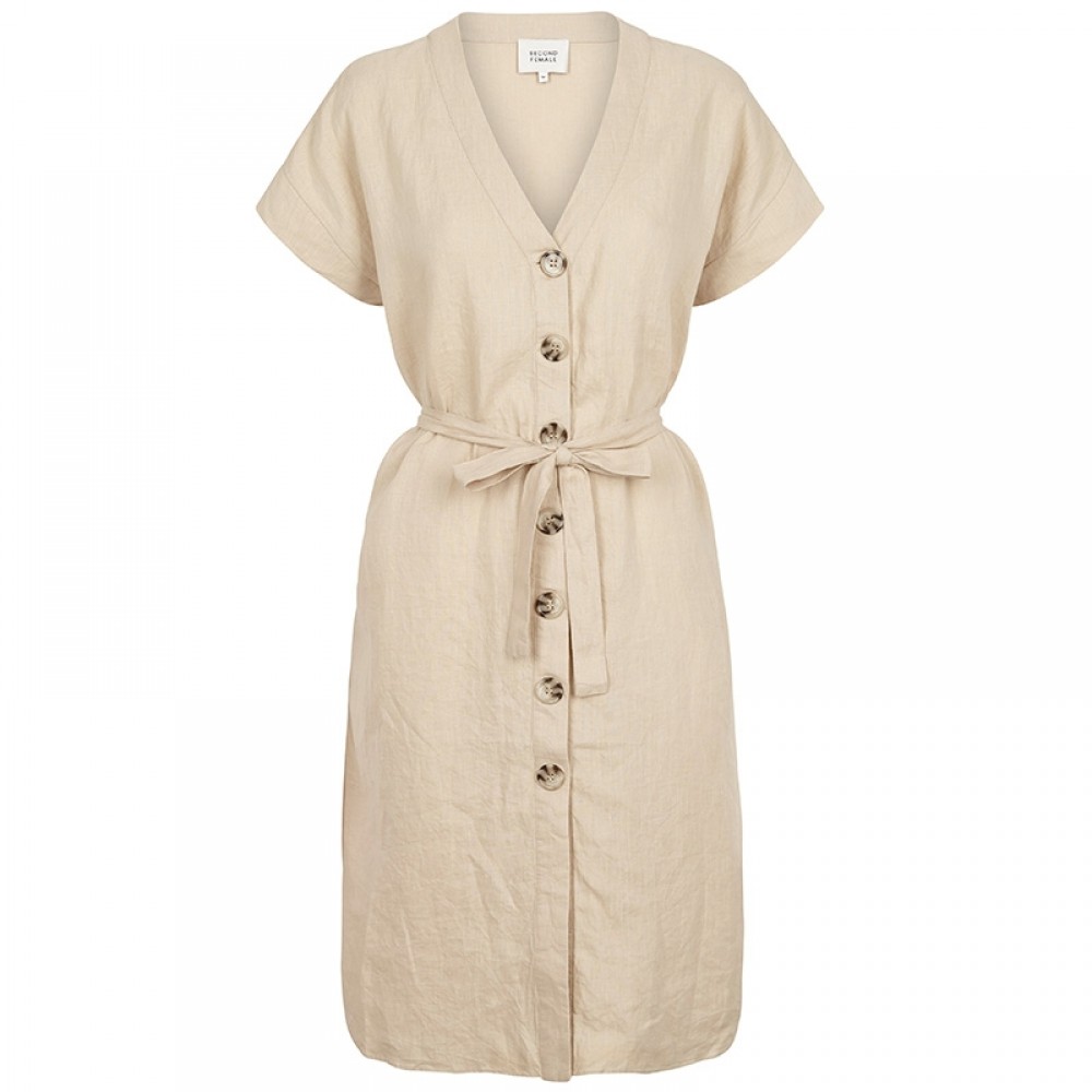 Second Female hør kjole - Raya Dress, Peyote