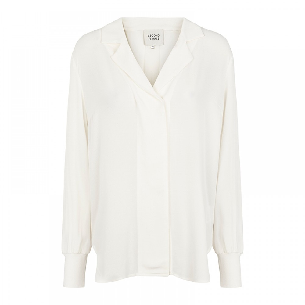 Second Female skjortebluse - Aman Blouse, White