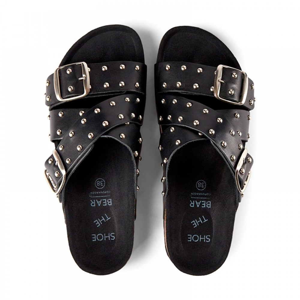 Shoe The Bear sandal - CARA Cross Studs, Black