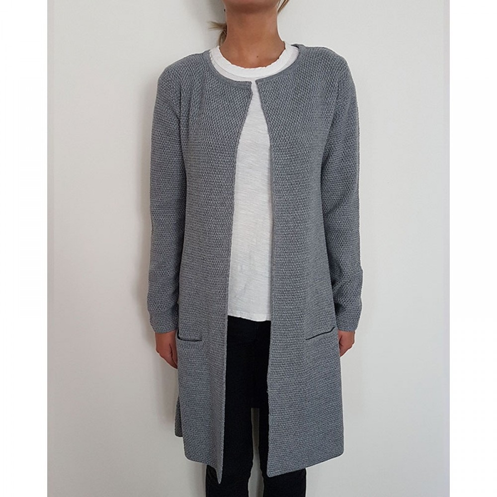 Sibin/Linnebjerg cardigan - MARY, Sweat Grey 