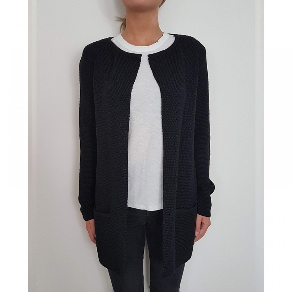 Sibin/Linnebjerg cardigan - MARY SHORT, Black 1999