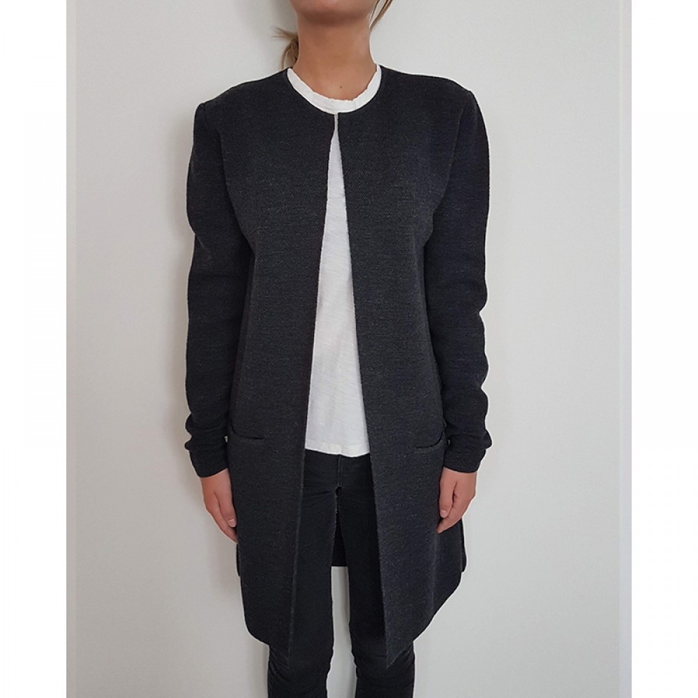 Sibin/Linnebjerg cardigan - ZUNI, Antrazit 7718