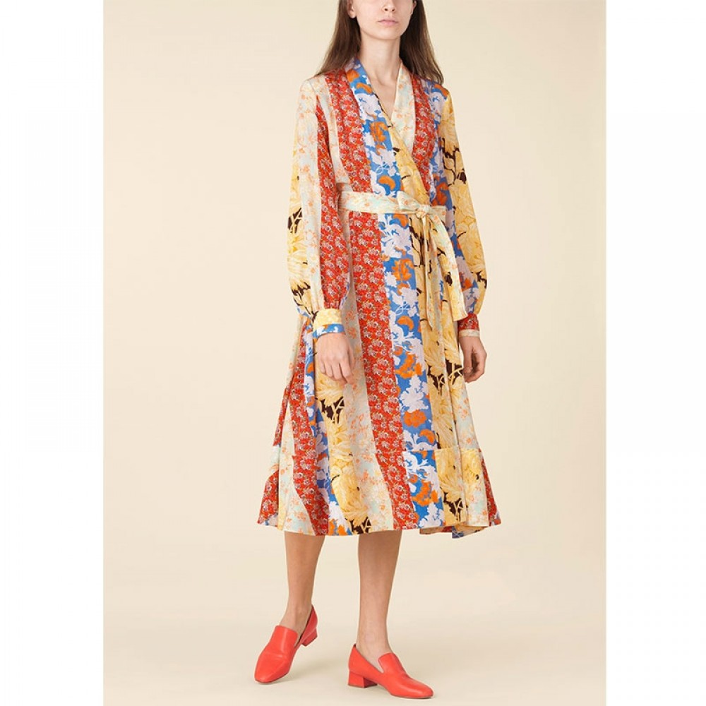 Stine Goya kjole - Reflection Silk, Floral Wallpaper 