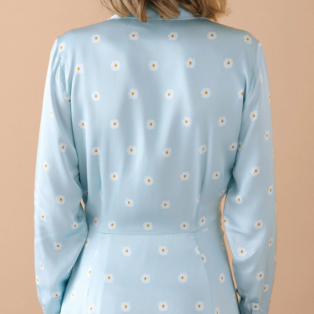 Stine Goya kjole - Baily Daisy Viskose, Daisy Blue