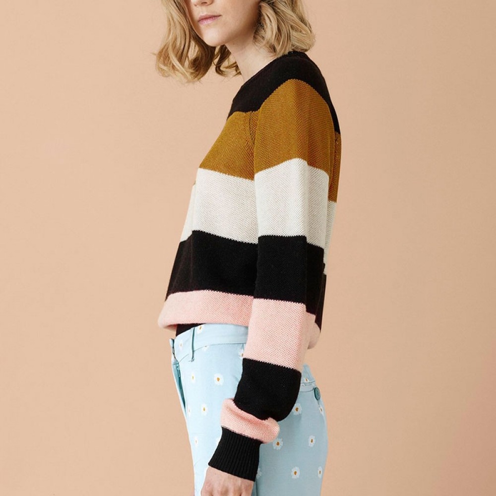 Stine Goya strikbluse - Magdalena Stripes Knitwear, Stripes Dark