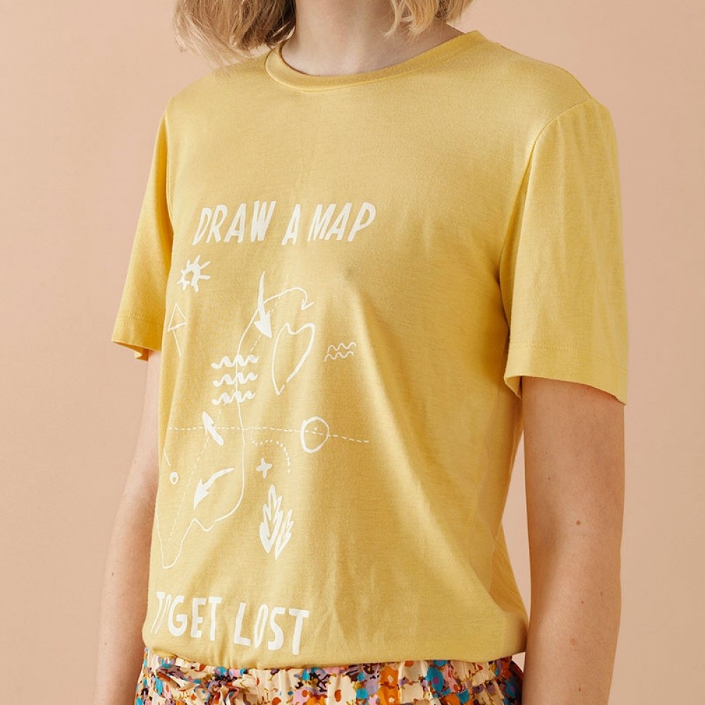 Stine Goya t-shirt - Milo Placement Print, Draw A Map 