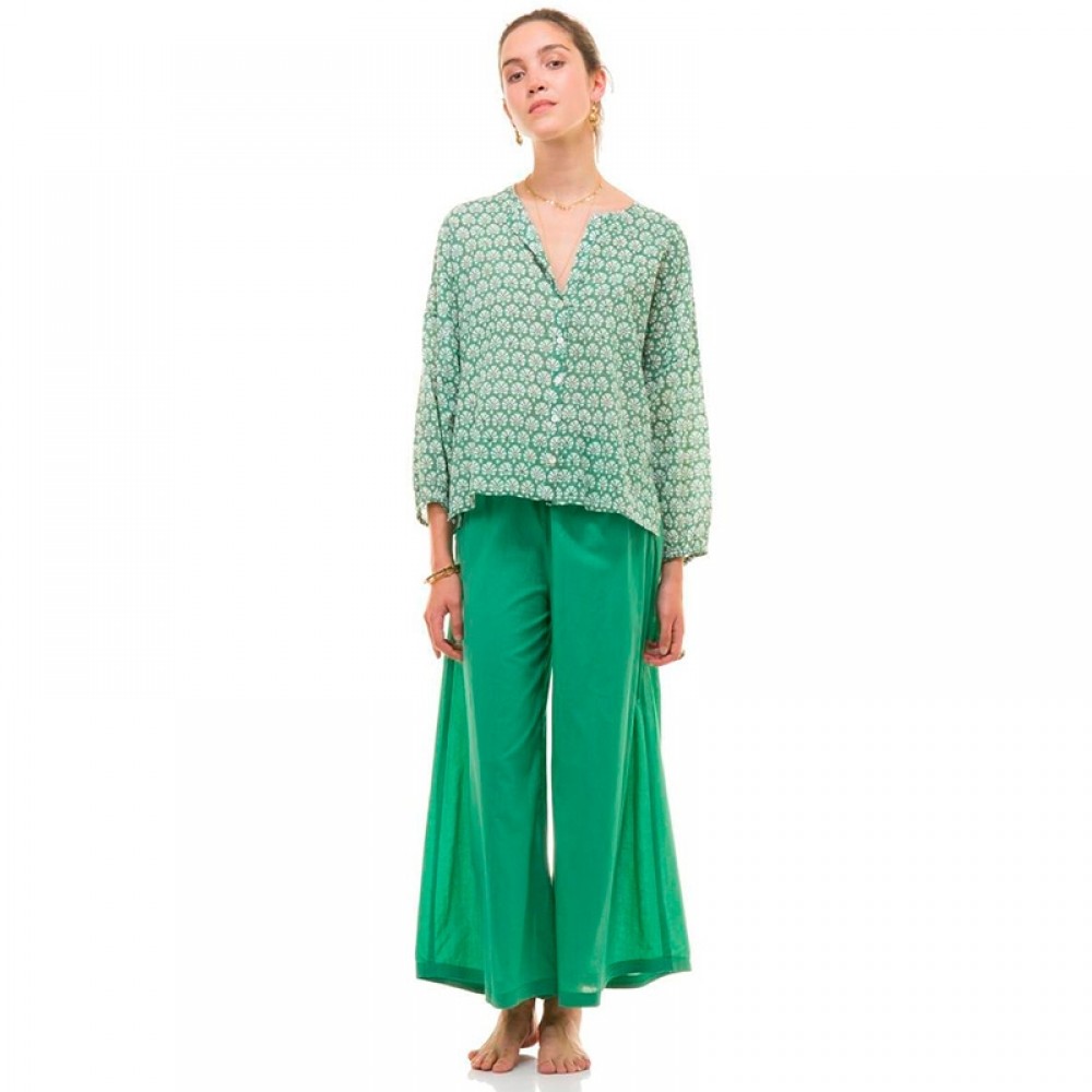 ZEN ETHIC bluse - Top Carla Birdy, Vert 