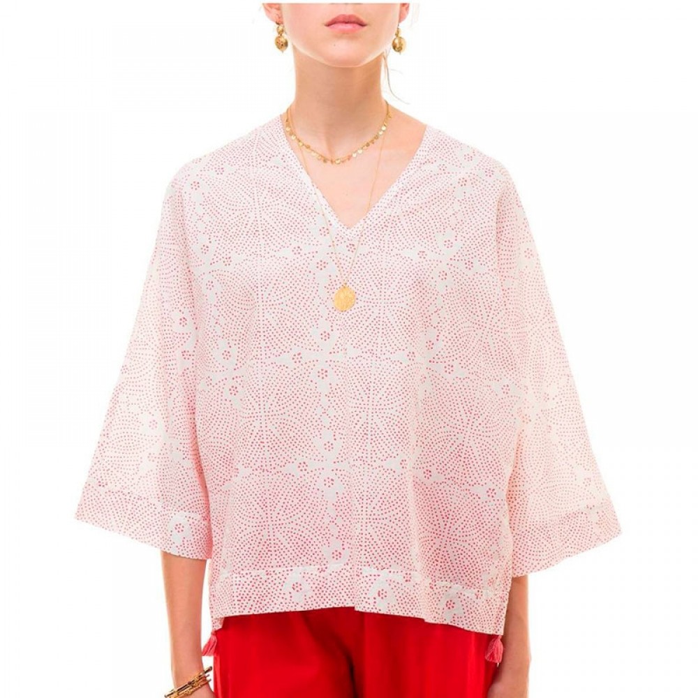 ZEN ETHIC bluse - Top Claire Mehndi, Rouge