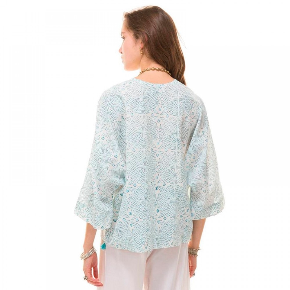 ZEN ETHIC bluse - Top Claire Mehndi, Turquoise
