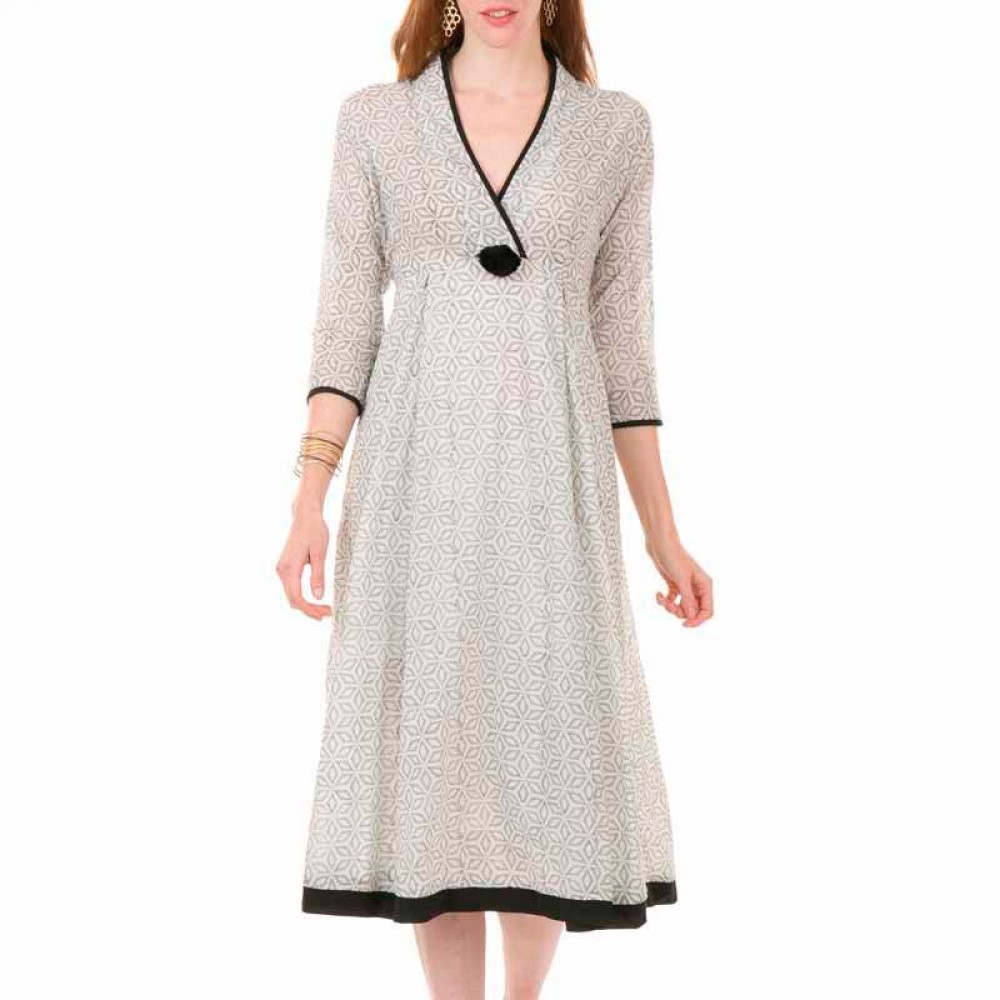 ZEN ETHIC kjole - Robe Pompon Starflower, Noir 