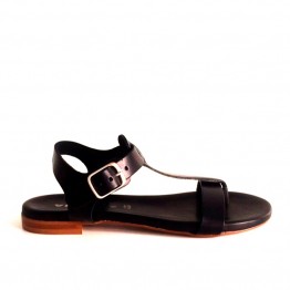 AMUST sandal - Ane Flat Sandal, Black