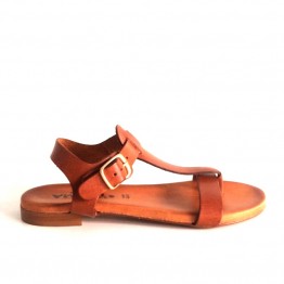 AMUST sandal - Ane Flat Sandal, Cognac