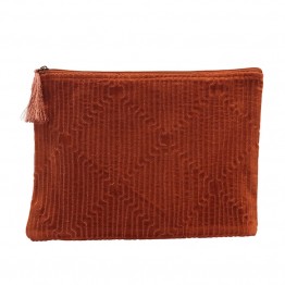 Black Colour pung - AMBER Velvet Large, Orange