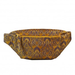 Black Colour taske - EDEN Jacquard Bumbag, Yellow 