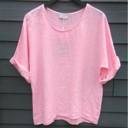 Cabana Living hørbluse - Blouse Lino 1101, Rose