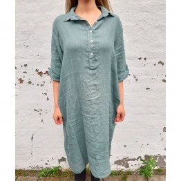 Cabana Living hørkjole - Dress Lino 3008, Salvia 