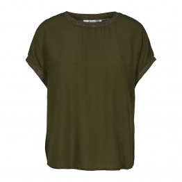 Co'couture bluse - New Norma Top, Dark Army