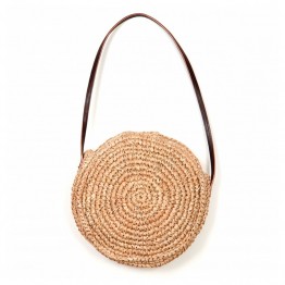 ET-TU taske - Mini Round Bag, Natural Brown ET-TU taske - Mini Round Bag, Natural Brown