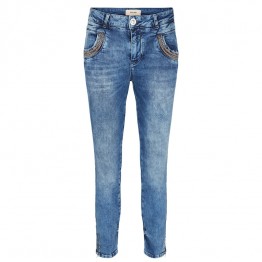 Mos Mosh jeans - Naomi Inca 7/8 Zip Jeans, Light Blue Denim